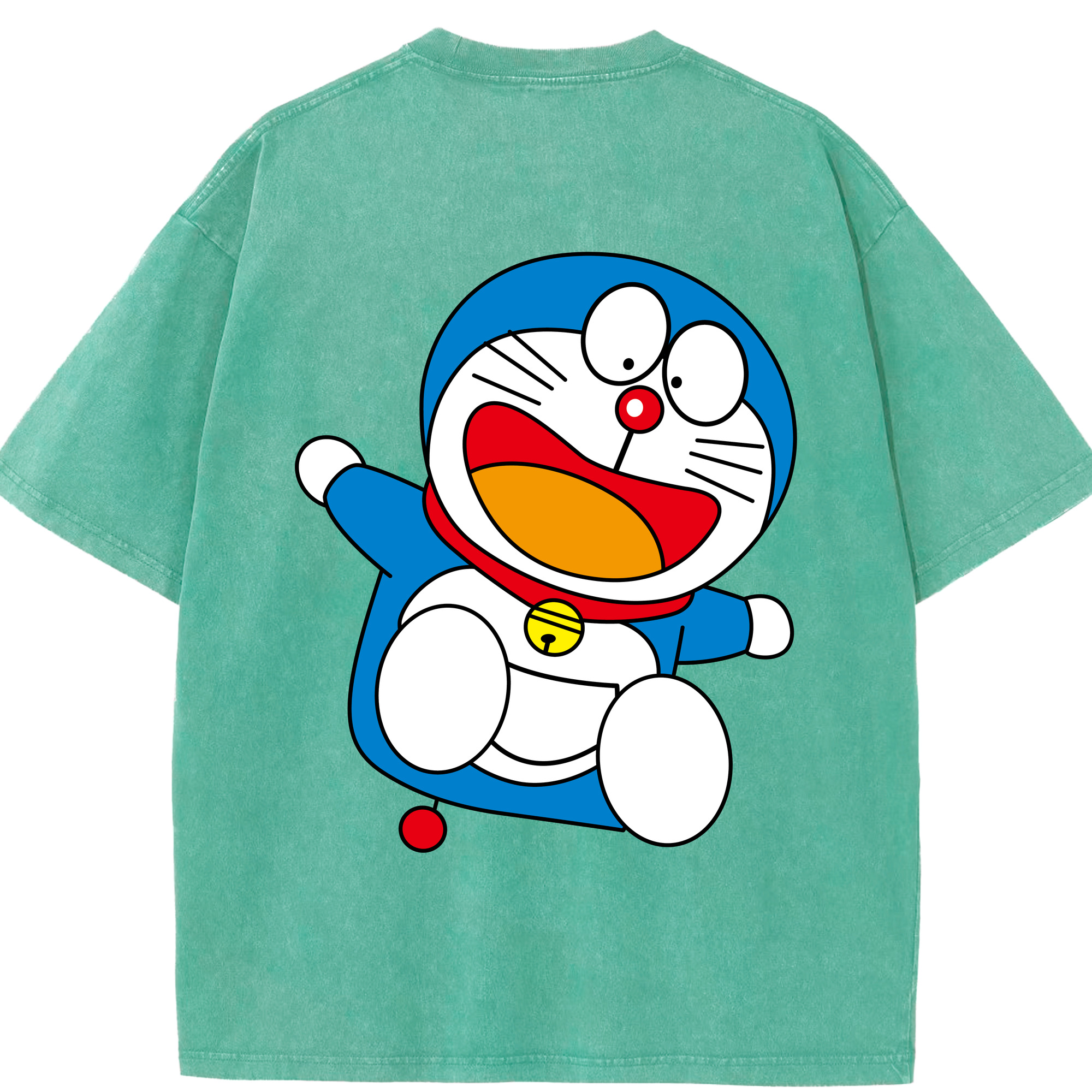 （画像用） ドラえもん Doraemon 綿100% ヴィンテージ風 半袖Tシャツ（背面プリント）